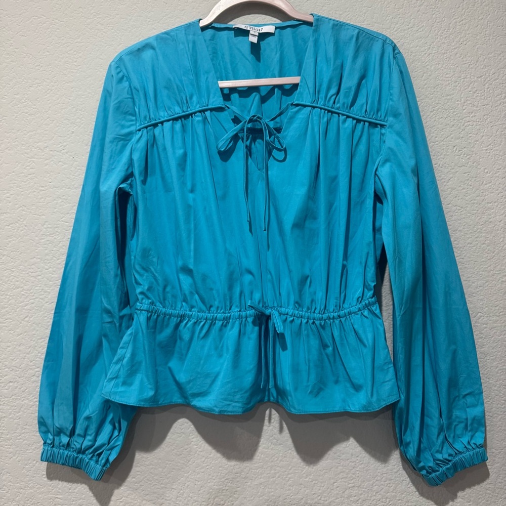 Derek Lam‎ | Breanna Long Sleeve Gathered Top - Picture 6 of 9